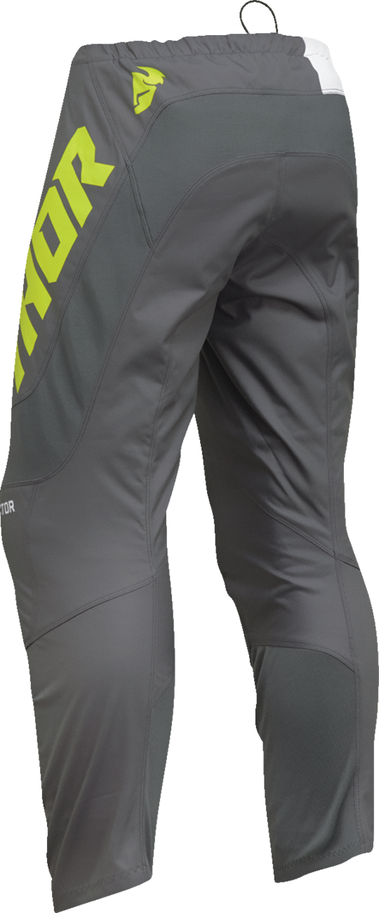 THOR Youth Sector Checker Pants - Gray/Acid, US 26, Part Number 2903-2437