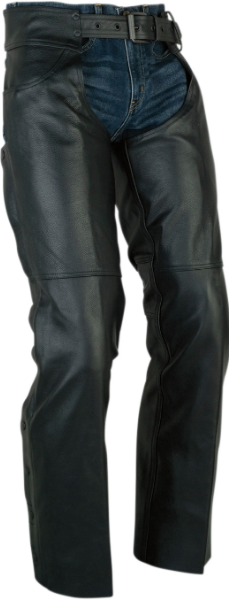 Z1R Sabot Chaps Full Grain Cowhide Leather Black