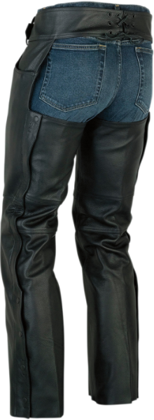 Z1R Sabot Chaps Full Grain Cowhide Leather Black