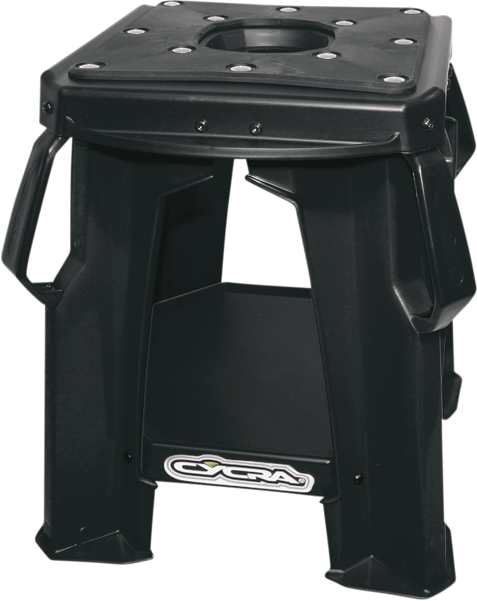 CYCRA Moto Stand Black 1CYC-2037-12UA – Durable Rubber Top with Built-In Tool Tray and Wide Guide Edges