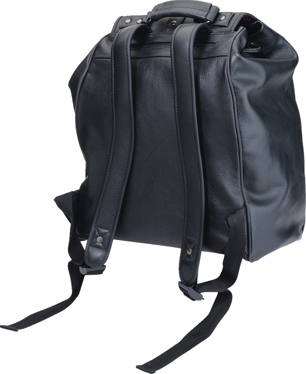 Z1R Black Leather Backpack with Adjustable Straps and Secure Closure - Part Number 3512-0310