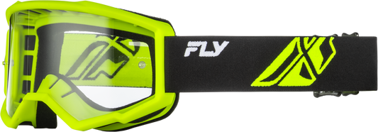 FLY RACING YOUTH FOCUS GOGGLE HI-VIS/BLK W/ CLEAR LENS'LENS