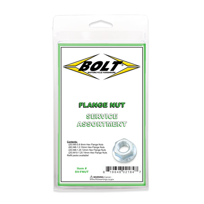BOLT SV-FNUT Flange Nut Assortment 140 Piece Kit for Heavy-Duty Applications