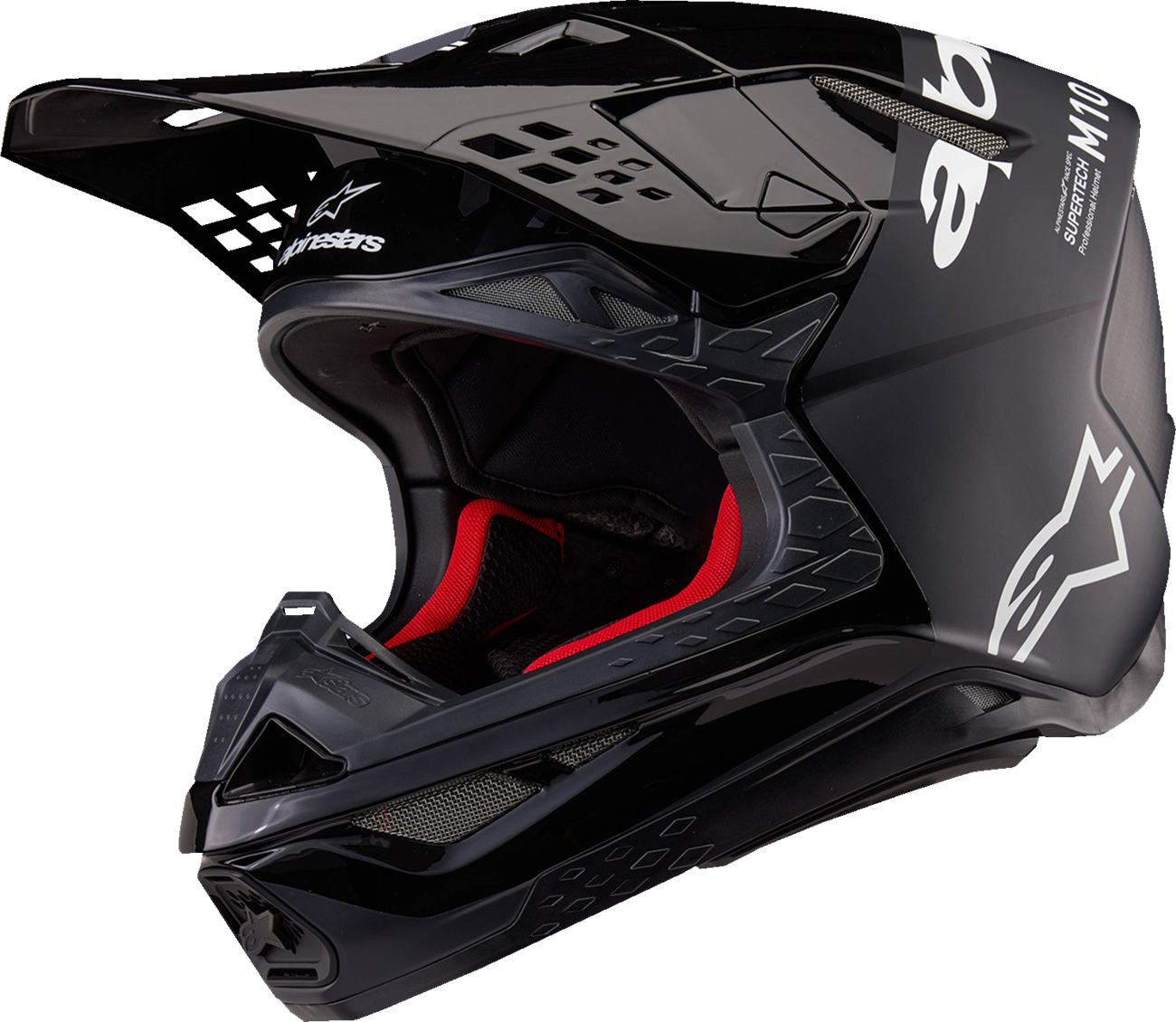 Alpinestars Supertech M10 Flood MIPS Helmet - Black/Dark Gray, XS (Part No. 8301023-1310-XS)