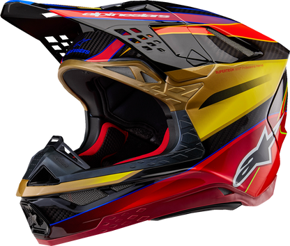 Alpinestars Supertech M10 Helmet Era MIPS® Gloss Gold/Yellow/Rio Red - XL 8301223-5938-XL
