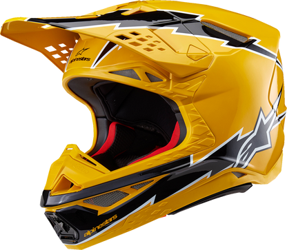 Alpinestars Supertech M10 Helmet - Ampress MIPS®, Gloss Black/Yellow - XS