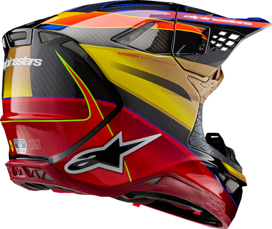Alpinestars Supertech M10 Helmet Era MIPS® Gloss Gold/Yellow/Rio Red - Medium