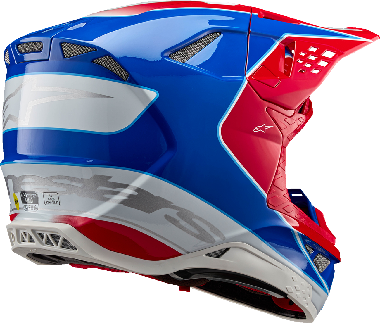 Alpinestars Supertech M10 Helmet Aeon MIPS® Bright Red/Blue, Size 2L - Part 8301923-3017-2X
