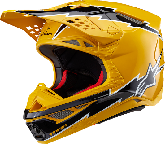 Alpinestars Supertech M10 Helmet - Ampress MIPS® - Gloss Black and Yellow - Extra Large (XL) 8300823-1414