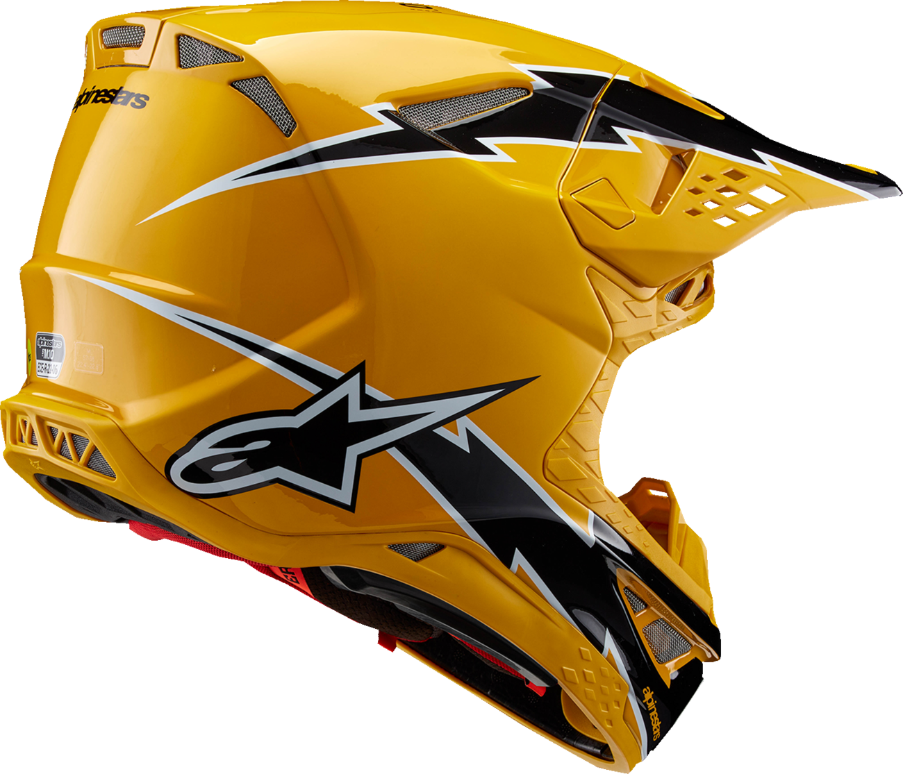 Alpinestars Supertech M10 Helmet - Ampress MIPS® Gloss Black/Yellow Medium