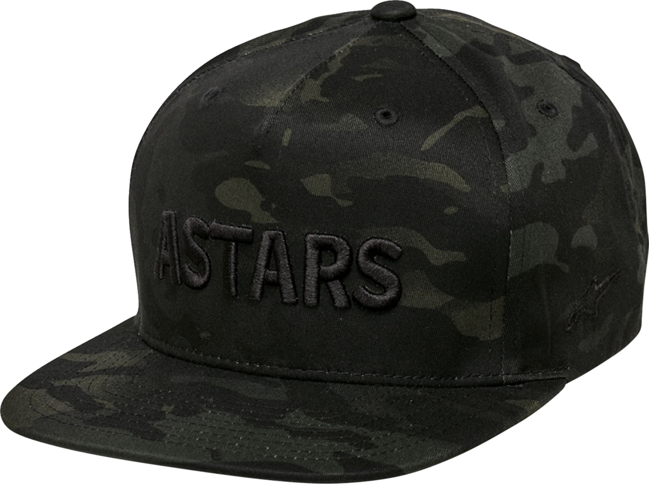 Alpinestars Gillis Hat - Black/Black One Size - Durable Twill Camo Cap with Embroidered Details