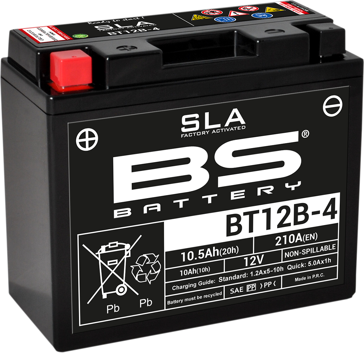BS BATTERY BT12B-4 (YT) 300643 Absorbed Glass Mat (AGM) Maintenance-Free Battery
