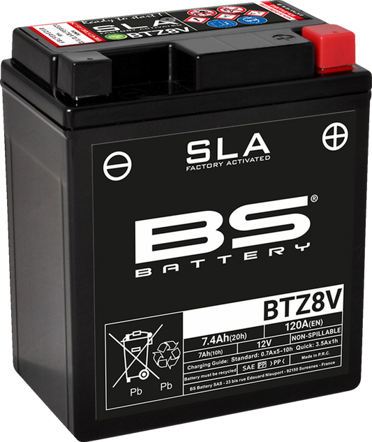 BS Battery BTZ8V (YT) 300890 Absorbed Glass Mat Deep Cycle Battery
