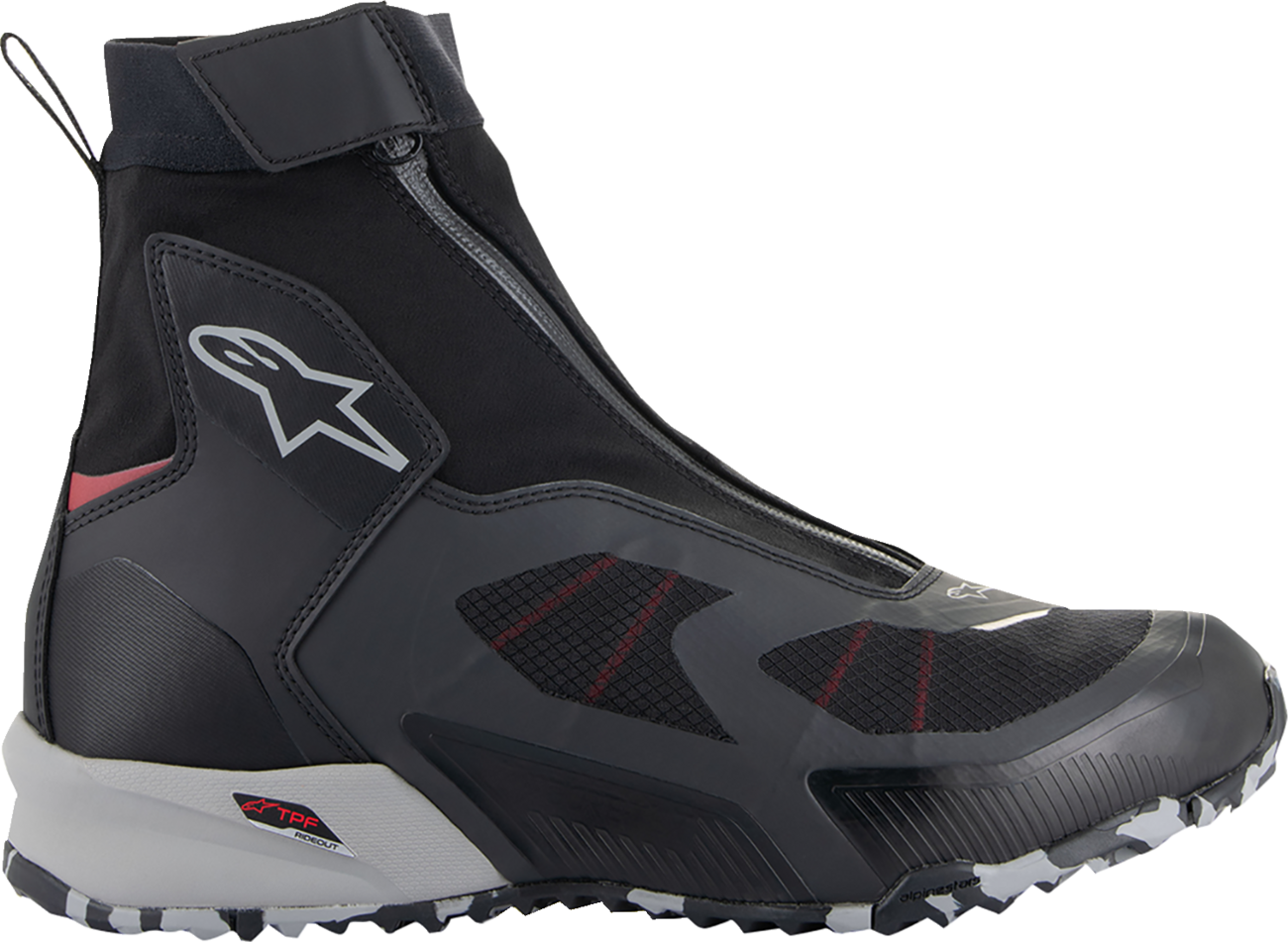 Alpinestars CR-8 Gore-Tex® Riding Shoes - Black/Grey/Red, US 8.5 / EU 41