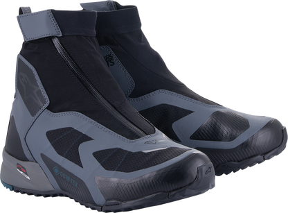 Alpinestars CR-8 Gore-Tex® Riding Shoes - Black, Grey, and Blue - US 12 / EU 45.5