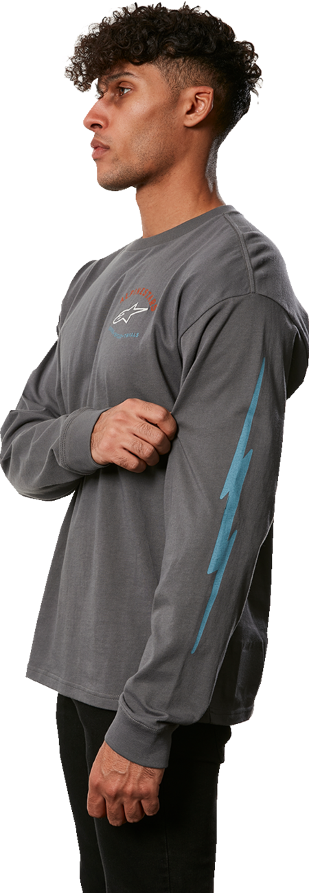 Alpinestars Full Face Long-Sleeve T-Shirt - Charcoal - Large (Part Number 12337120018L)