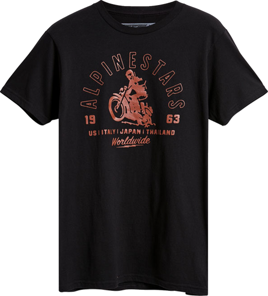 Alpinestars Sander T-Shirt in Black – Men’s Classic Motorcycle Graphic Polo, Size XL