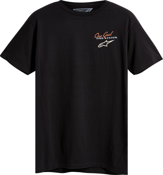 Alpinestars Flagged T-Shirt 2XL - Black with Vintage Poster Graphic