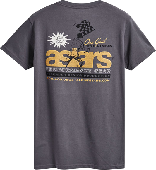 Alpinestars Flagged T-Shirt Charcoal 2XL - Comfortable Cotton Graphic Tee