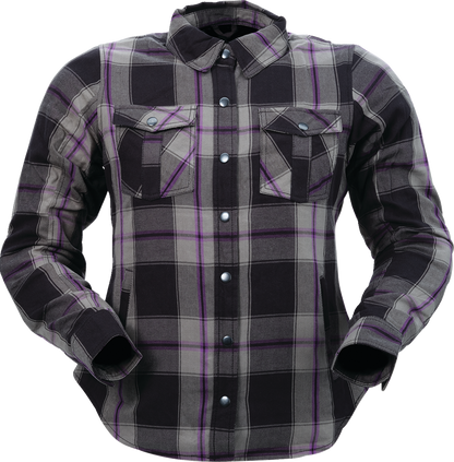 Z1R Women's Ashwood Flannel Jacket - Purple, Part No. 3041-0676