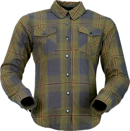 Z1R Women's Ashwood Flannel Jacket - Olive, Part Number 3041-0687