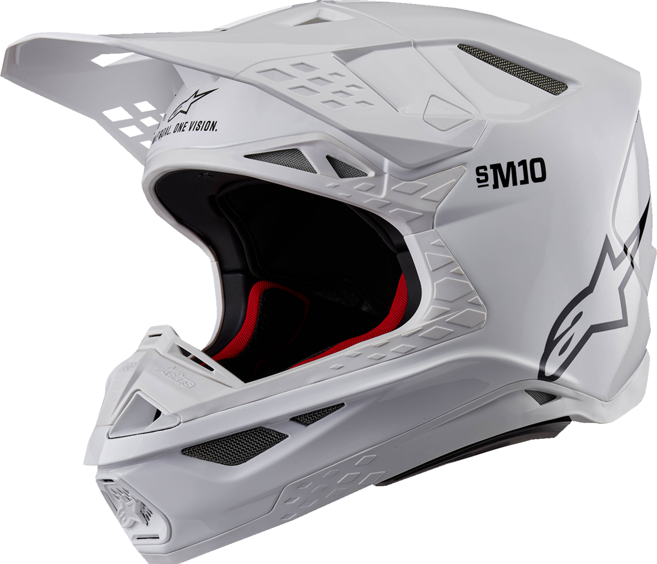 Alpinestars Supertech M10 Helmet - Solid White, MIPS®, XS – Lightweight and Impact-Resistant Racing Helmet