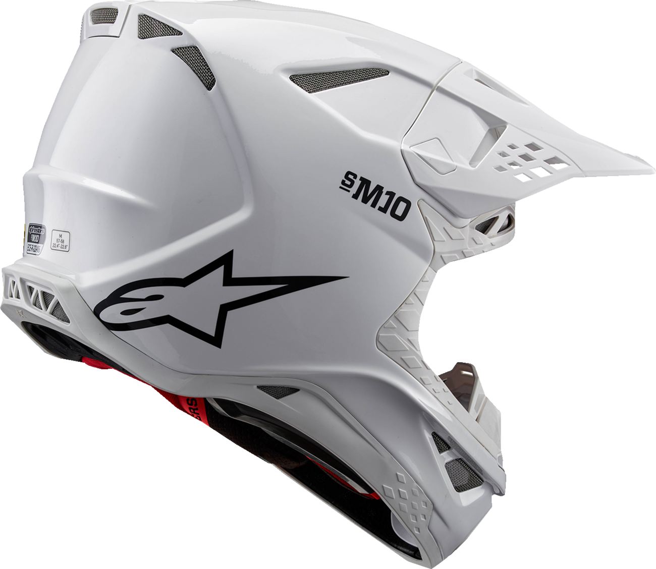 Alpinestars Supertech M10 Helmet - Solid White, MIPS®, XS – Lightweight and Impact-Resistant Racing Helmet