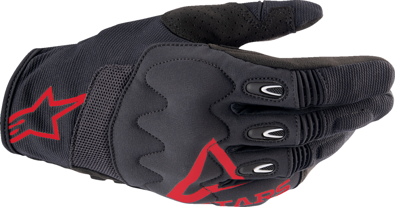 Alpinestars Techdura Gloves Fire Red/Black Medium - Enduro and Trail Riding Performance Gear