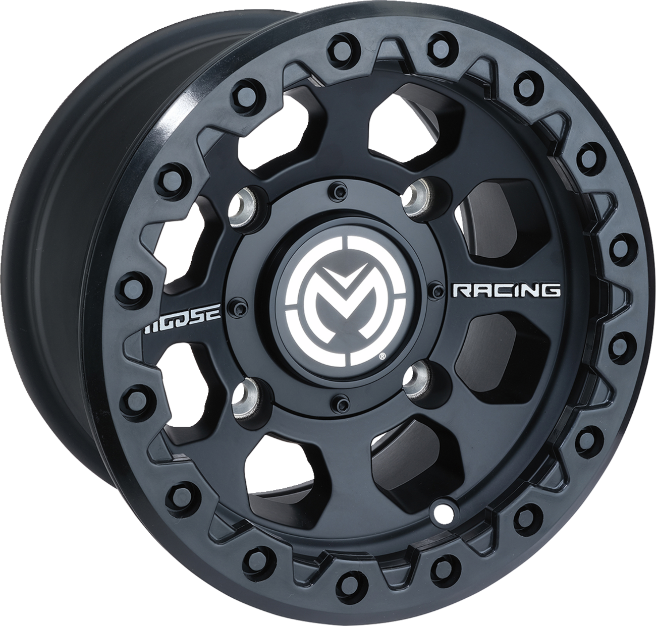 Moose Offroad 23MO157156SB54 15x7 Black Wheel for Front and Rear Applications