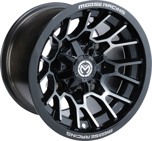 Moose Offroad 24x7 Black Wheel with Center Caps - Part Number 24157136GBMF54