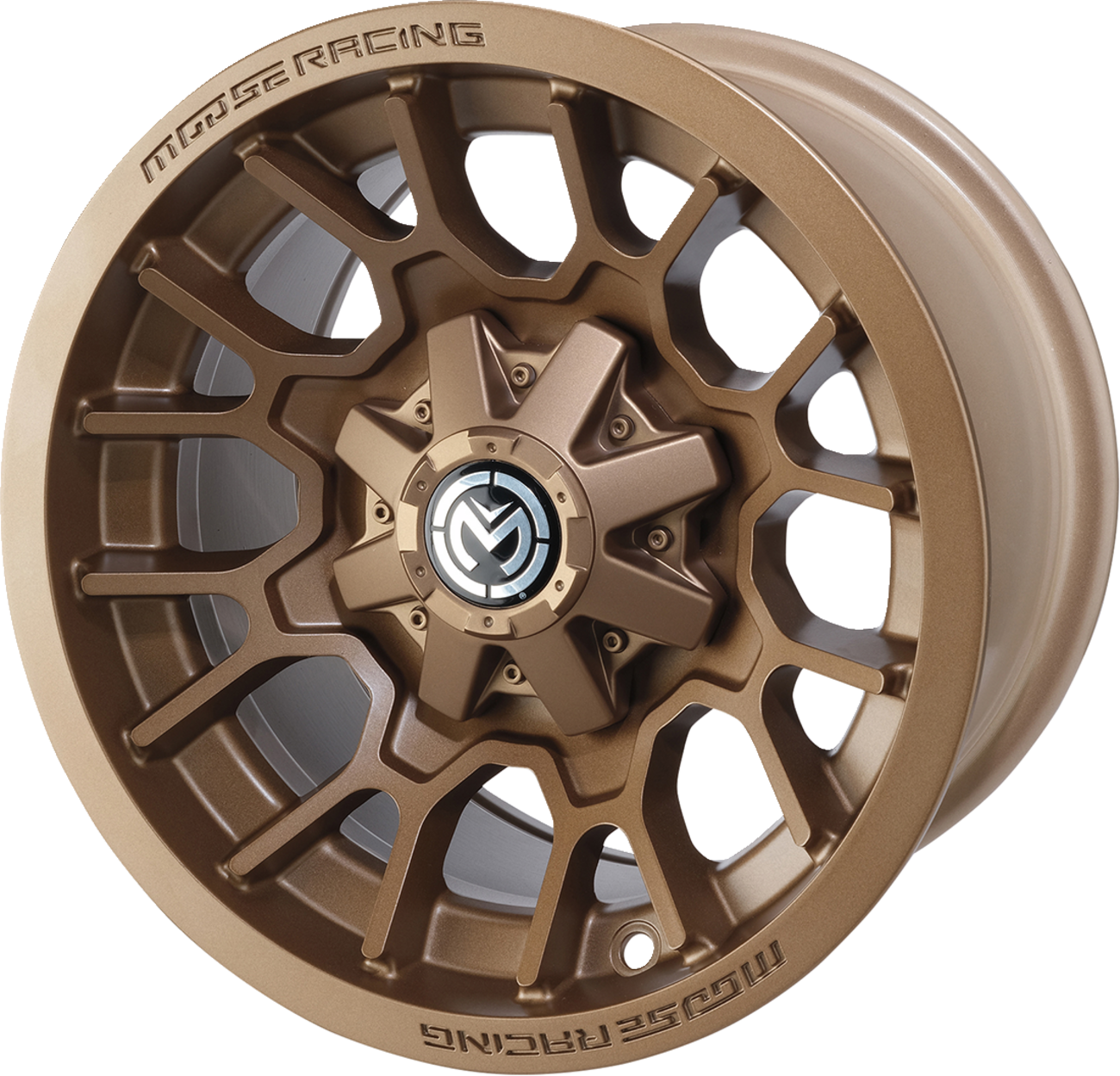 Moose Offroad 24X Rear Bronze Wheel - 12x8 - 4/110 Bolt Pattern - 4+4 Offset - Part #24MO128110BZ4