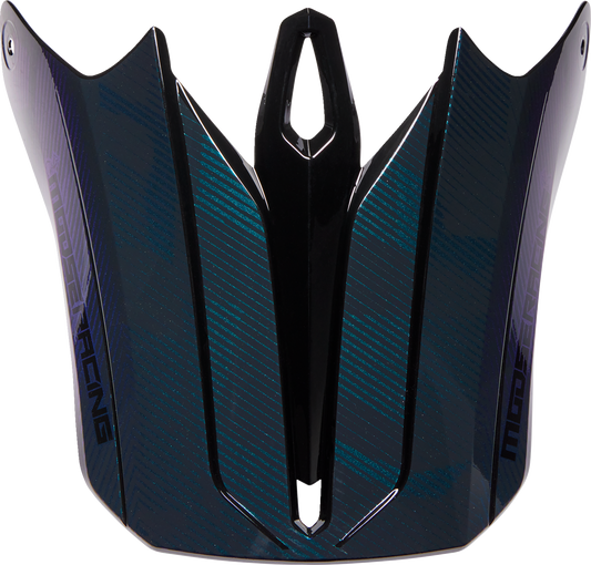 Moose Offroad F.I. MIPS® Visor Kit - Agroid Camo with Iridescent Blue Finish, Part Number 0132-1576