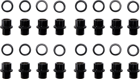 MOOSE OFFROAD Carbon Fiber Wheel Lug Nuts - Steel, 10 mm x 1.25" - Pack of 16 (Part Number: LNBOET10125AST)