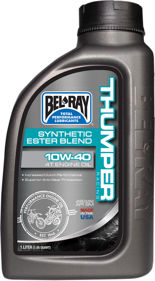 BEL-RAY Thumper Synthetic Blend 4T Oil 10W-40 - 1L - Part Number 99520-B1LW
