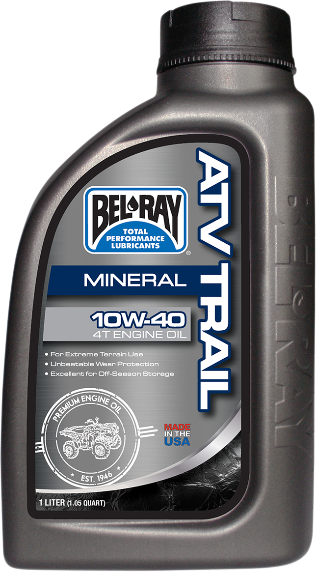 BEL-RAY ATV & SxS Mineral Oil 10W-40 - 1 Quart, Part Number 99050-B1LW