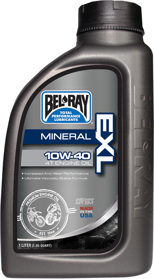 BEL-RAY EXL 4T Mineral Oil 10W-40 - 1 Quart by BEL-RAY Part 99090-B1LW