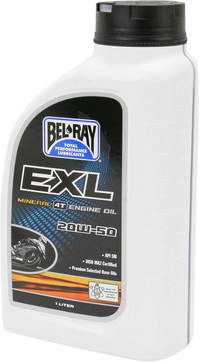 BEL-RAY EXL 4T Mineral Oil 20W-50 - 1L - Part Number 99100-B1LW
