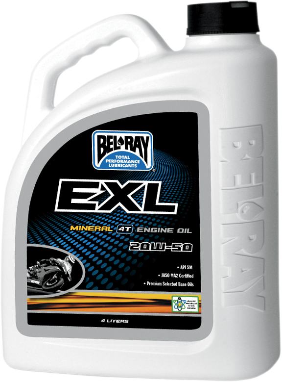 BEL-RAY EXL 4T Mineral Oil 20W-50 - 4L - Part Number 99100-B4LW