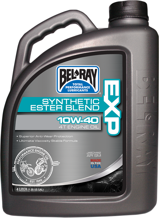 BEL-RAY EXP Synthetic Blend 4T Oil 10W-40 - 4L (Part Number 99120-B4LW)