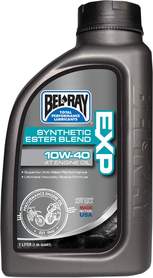 BEL-RAY EXP Synthetic Blend 4T Oil 10W-40 - 1 Liter (Part #99120-B1LW)