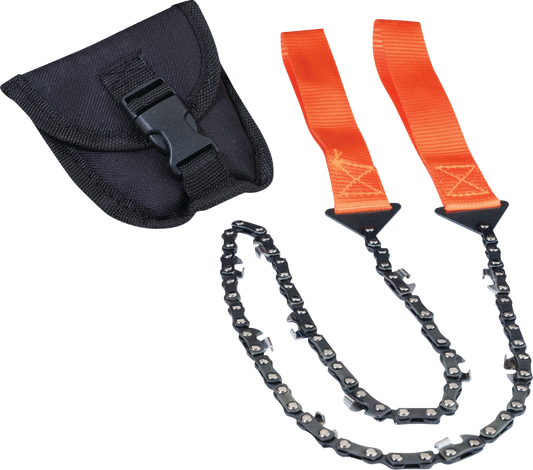 MOOSE OFFROAD Pocket Chainsaw with Case O15-7021 – Compact 26-Inch Handheld Emergency Chainsaw with 11 Carbon Steel Teeth