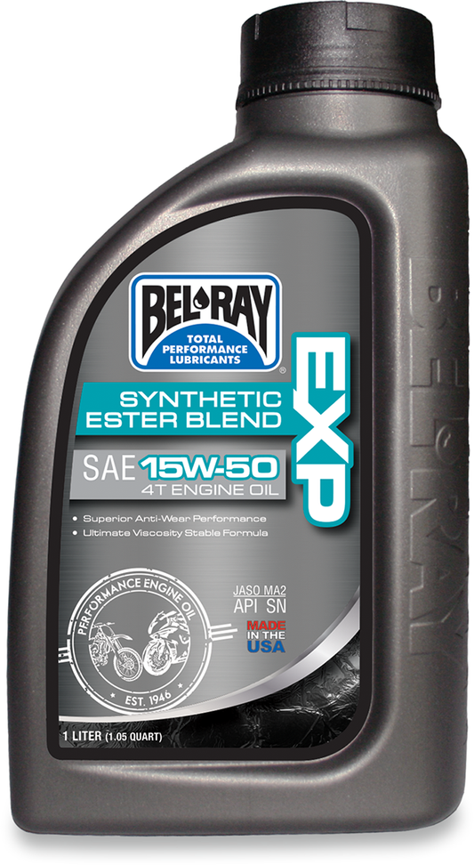 BEL-RAY EXP Synthetic Blend 4T Oil 15W-50 - 1 Quart - Part Number 99130-B1LW
