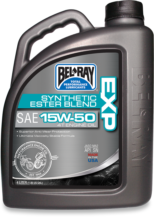 BEL-RAY EXP Synthetic Blend 4T Oil 15W-50 - 4L | Part Number 99130-B4LW