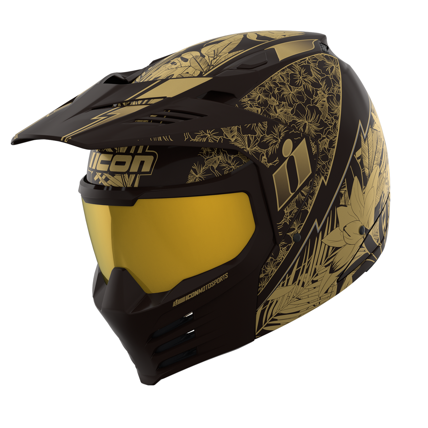 ICON Elsinore™ Helmet Kaonohi Black 3XL - Lightweight FRP Composite Shell and Advanced Features