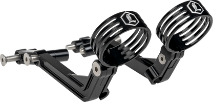 Legend Suspension Revo ARC External Reservoir Mounts for FL Touring Models - Black (Part #1313-0245)