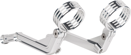 Legend Suspension Revo ARC External Reservoir Mounts - Clear 1313-0246 for Harley-Davidson Touring Models