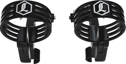Legend Suspension Revo ARC External Reservoir Mounts for FL Touring Models - Black (Part #1313-0245)