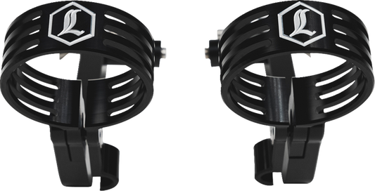 Legend Suspension Revo ARC External Reservoir Mounts for FL Touring Models - Black (Part #1313-0245)