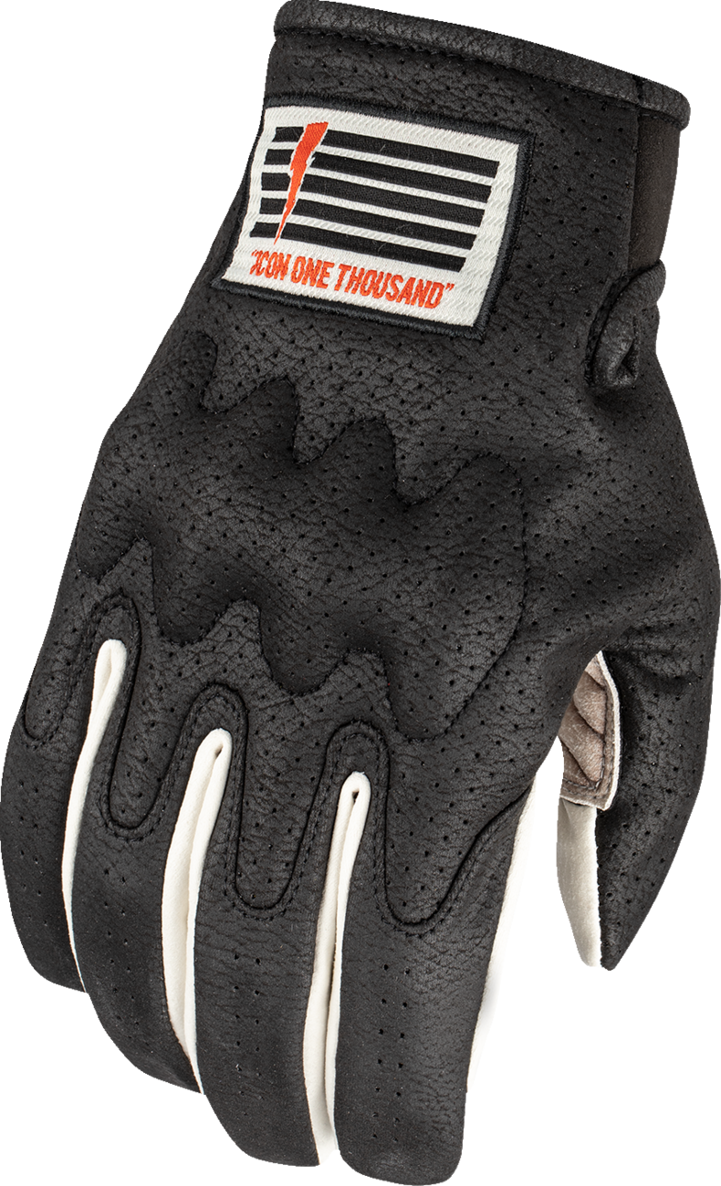 ICON Airform Slabtown™ Gloves - Black - XL | Motorcycle Riding Gloves with D3O® Knuckle Protection