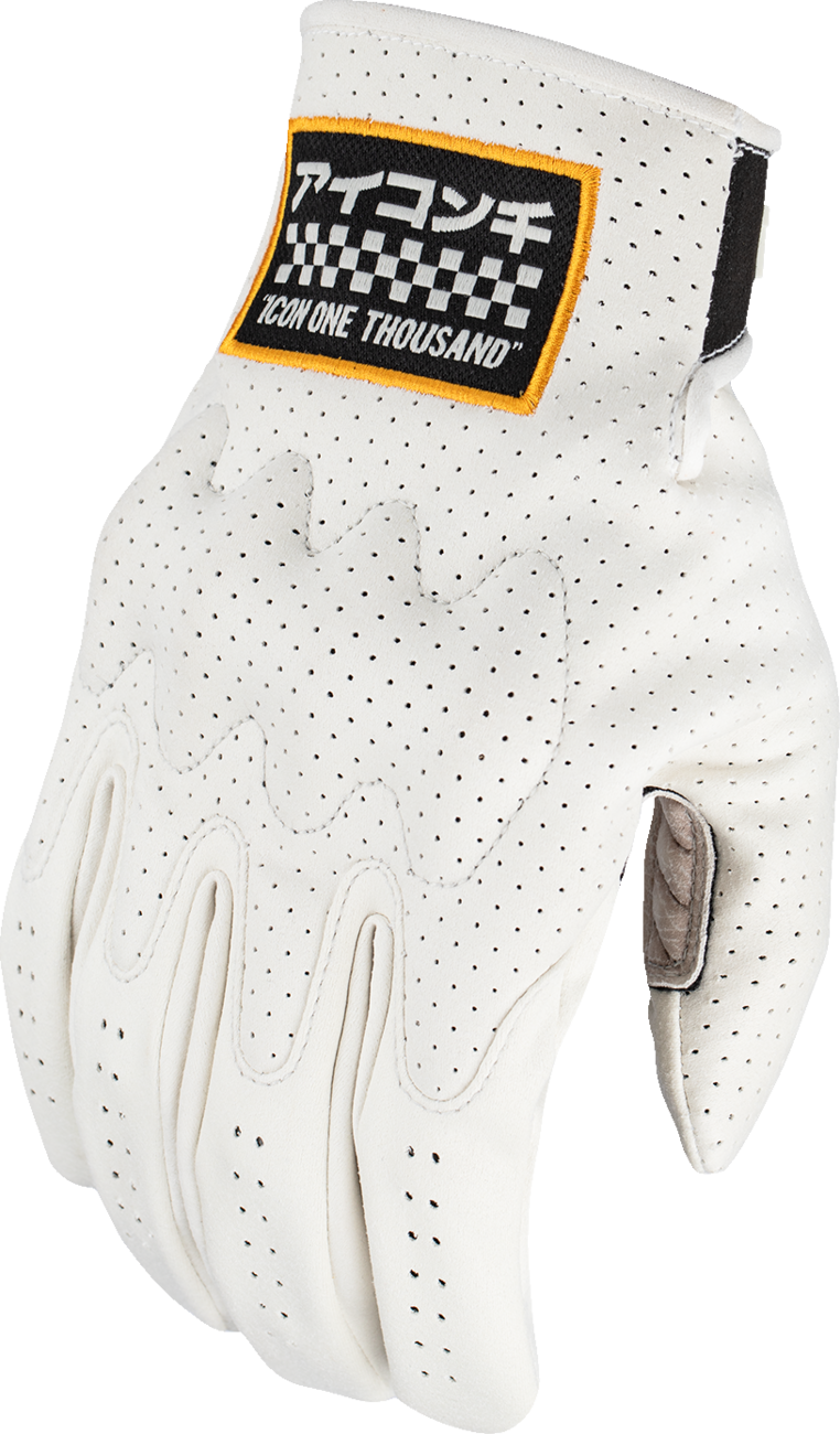 ICON Airform Slabtown™ Motorcycle Gloves - White - Small (Part No. 33014809)